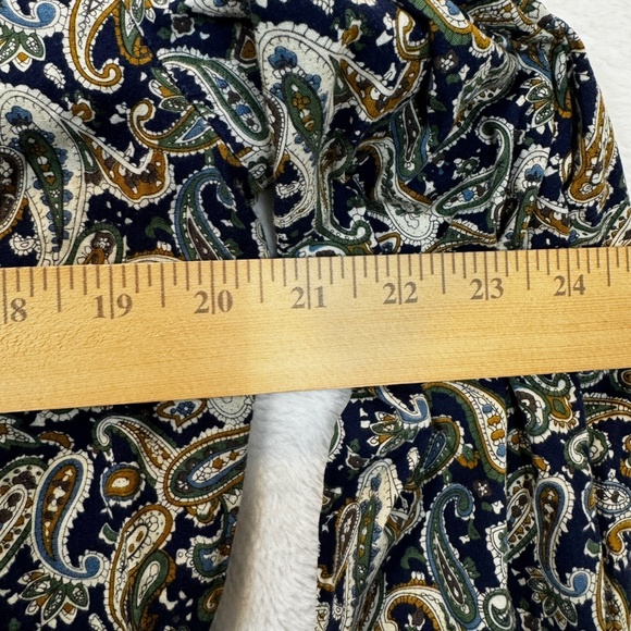 Revolution Dress Shirt Mens Size Large Paisley Dress Shirt Preppy 70s Long Sleev - Picture 9 of 12